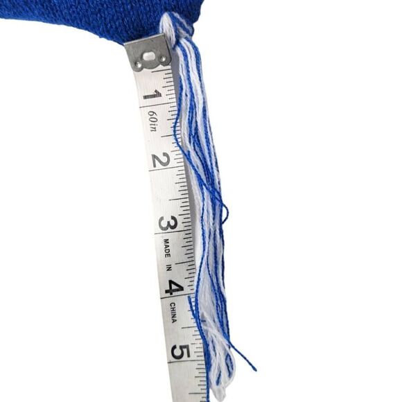 Kangaroos Knit Striped Pattern Blue White Scarf Lightweight - Picture 9 of 12